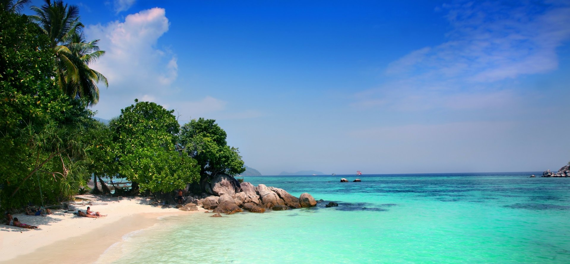 Download Tropics Sea Nature Beach HD Wallpaper