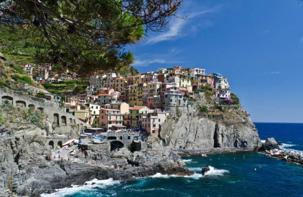 Italy Liguria cinque terre man made Manarola HD Desktop Wallpaper | Background Image