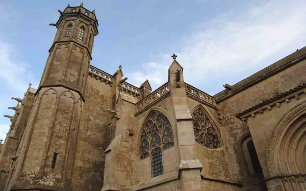 religious Basilica of St. Nazaire and St. Celse, Carcassonne HD Desktop Wallpaper | Background Image
