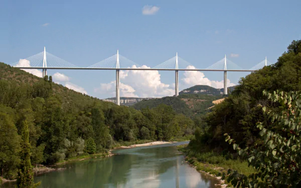 man made millau viaduct HD Desktop Wallpaper | Background Image