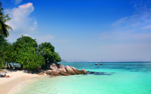 tropics sea nature beach HD Desktop Wallpaper | Background Image