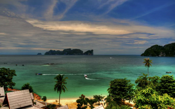 tropics sea nature beach HD Desktop Wallpaper | Background Image