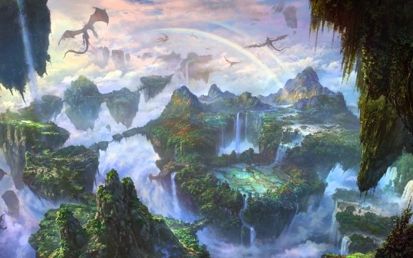 Fantasy Landscape Dragon HD Wallpaper | Background Image