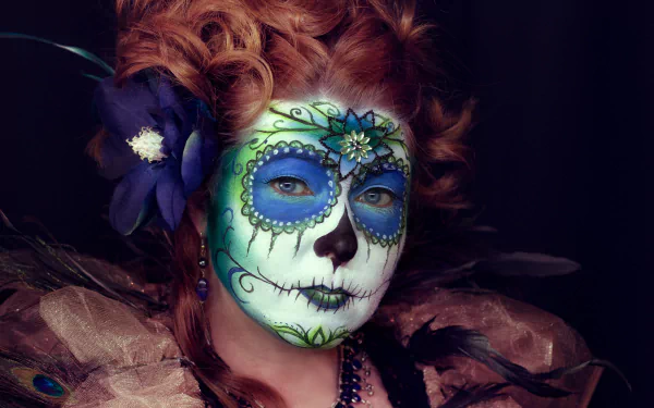 artistic sugar skull HD Desktop Wallpaper | Background Image