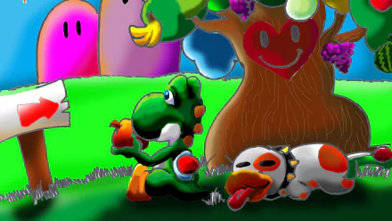 video game Yoshi's Story HD Desktop Wallpaper | Background Image