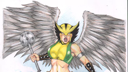 DC Comics wings mace Kendra Sanders Hawkgirl (DC Comics) Comic Hawkgirl HD Desktop Wallpaper | Background Image
