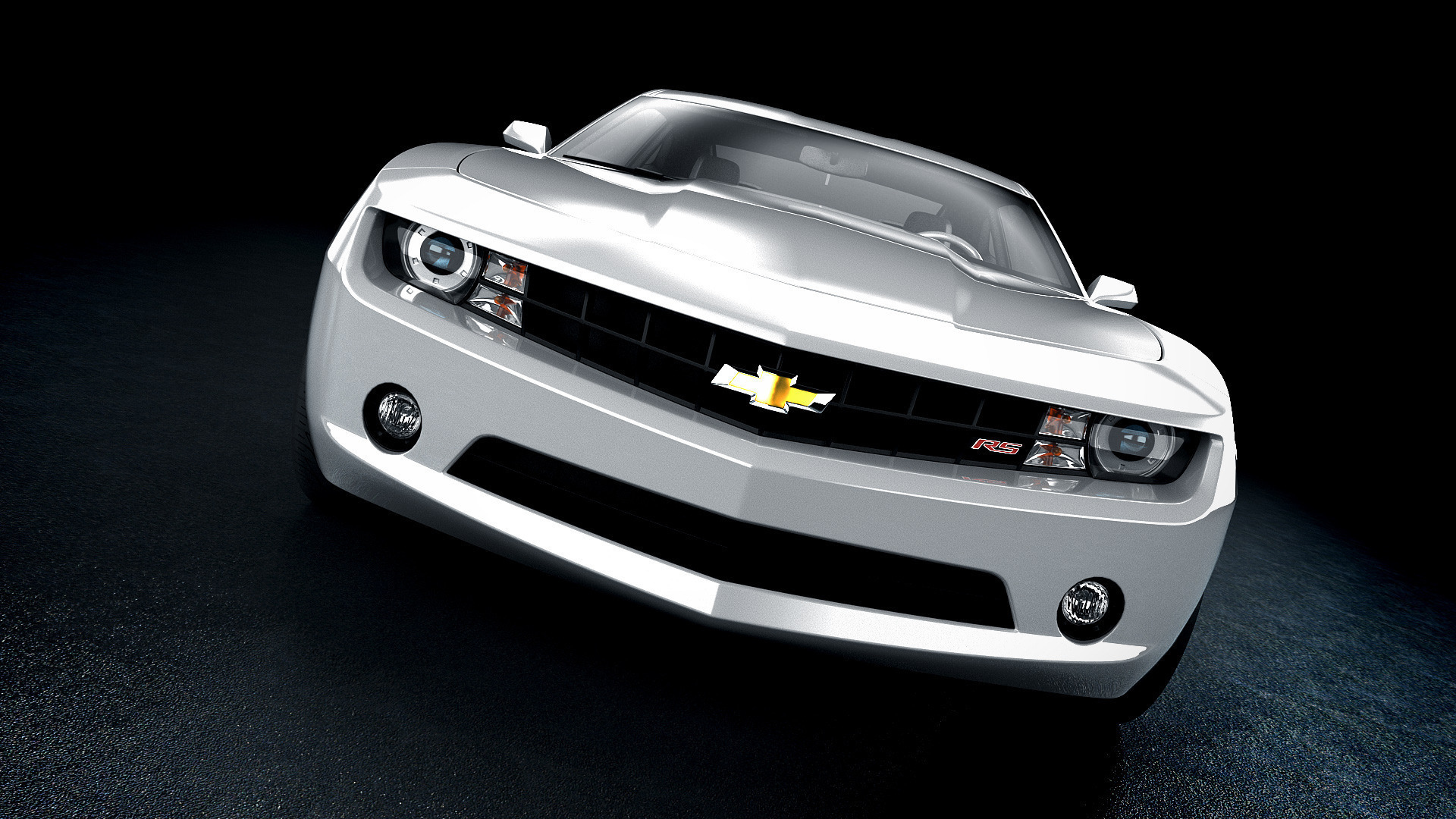 The rebellious chevrolet camaro in an eyecatching black and white color  design 2K wallpaper download
