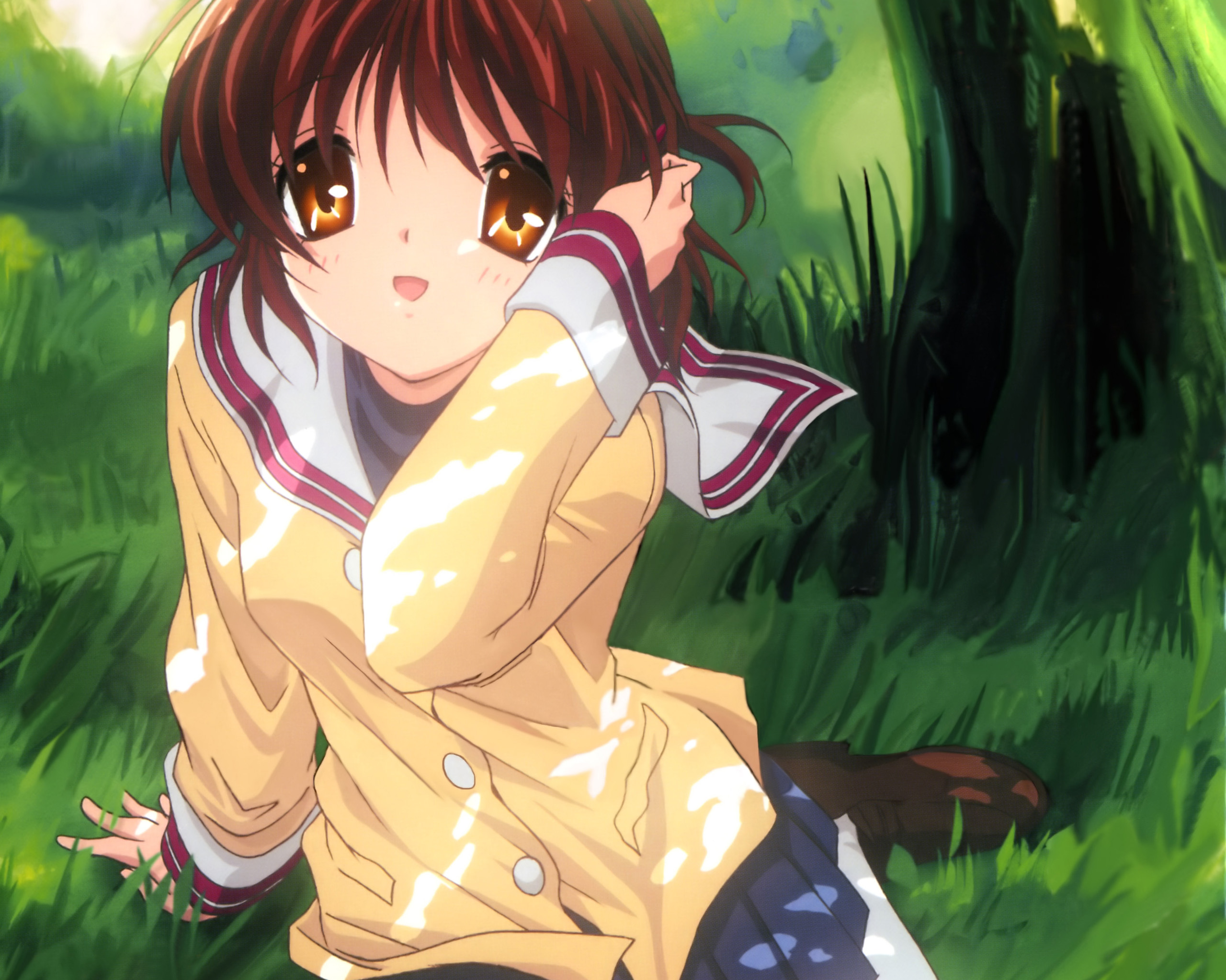 Ushio Okazaki, Sky, Brown Eyes, Anime, Clannad After Story