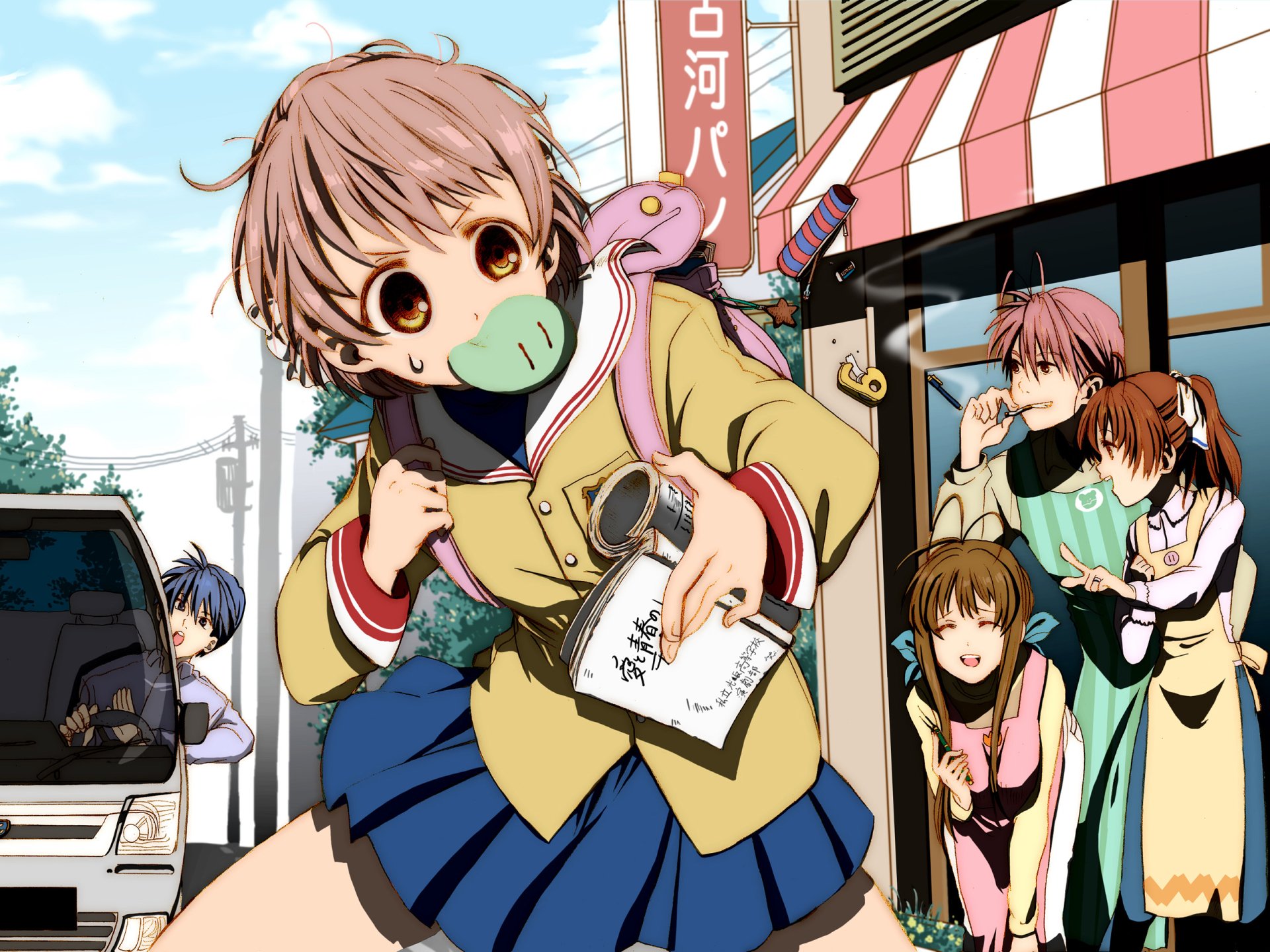 Download Akio Furukawa Sanae Furukawa Tomoya Okazaki Ushio Okazaki Nagisa Furukawa Anime Clannad HD Wallpaper