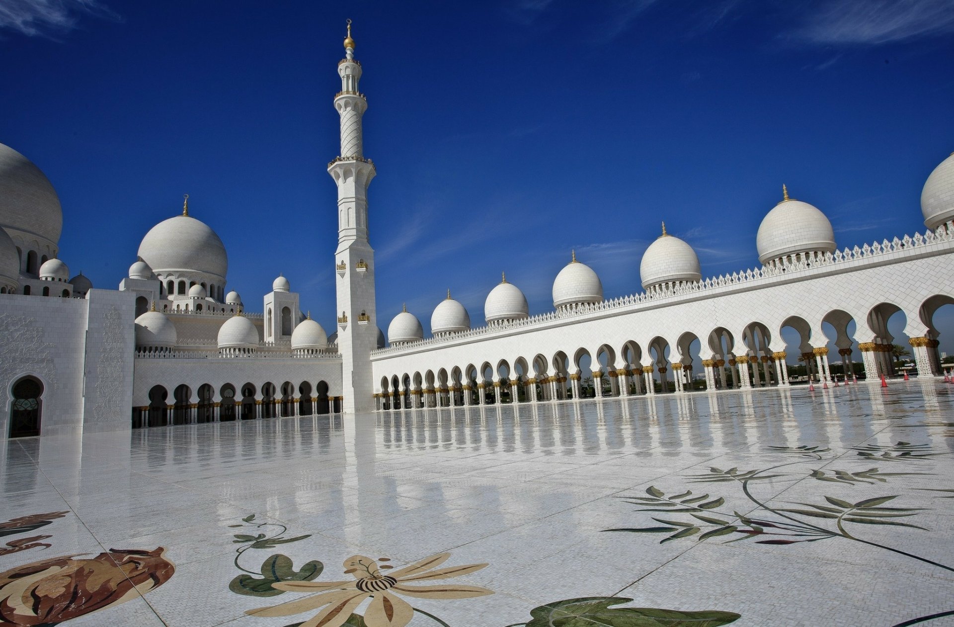 Sheikh Zayed Grand Mosque Full HD Wallpaper and Background Image