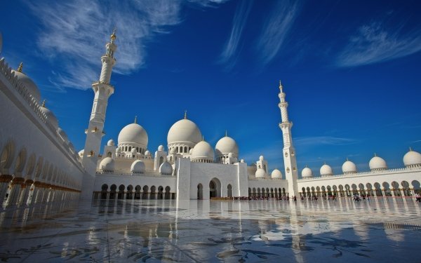 Religious Sheikh Zayed Grand Mosque Mosques Abu Dhabi United Arab Emirates HD Wallpaper | Background Image