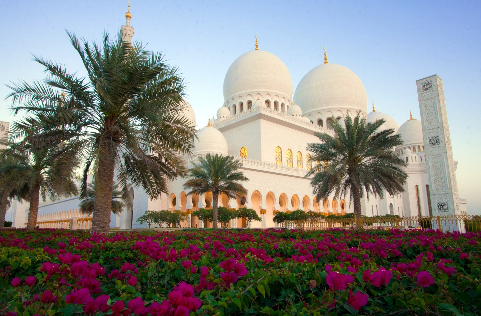 Religious Sheikh Zayed Grand Mosque HD Wallpaper