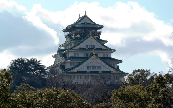 Man Made Osaka Castle Castles Japan Castle HD Wallpaper | Background Image