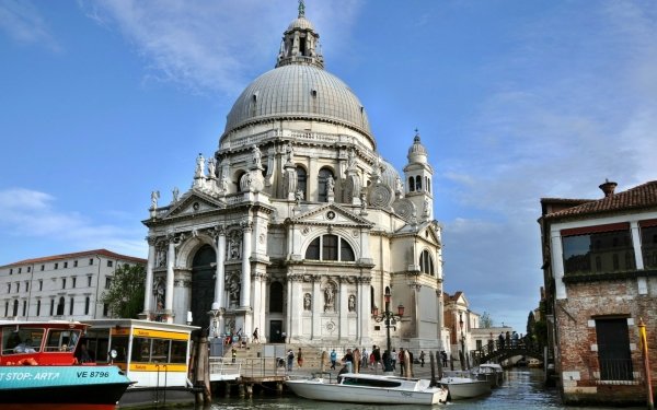 Religious Cathedral Santa Maria della Salute Cathedrals Venice Italy HD Wallpaper | Background Image