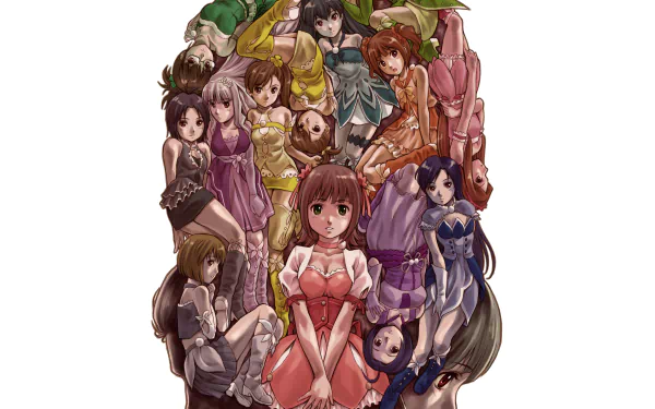 Yukiho Hagiwara Takane Shijou Makoto Kikuchi Ritsuko Akizuki Yayoi Takatsuki Azusa Miura Iori Minase Mami Futami Ami Futami Chihaya Kisaragi Miki Hoshii Hibiki Ganaha Haruka Amami Kotori Otonashi Anime The iDOLM@STER HD Desktop Wallpaper | Background Image