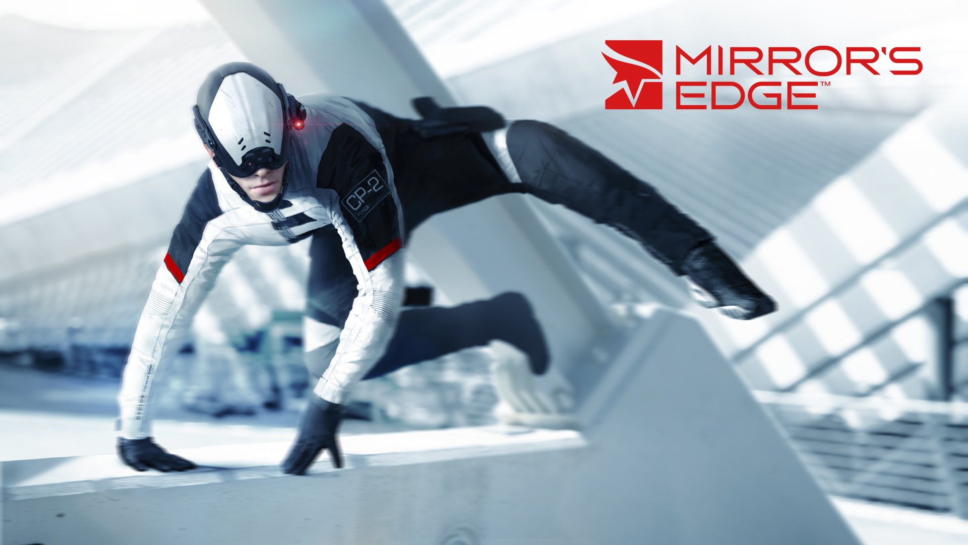 Faith Connors from the video game Mirror's Edge Catalyst is shown in a dynamic pose in this 4K Ultra HD PC desktop wallpaper and background.