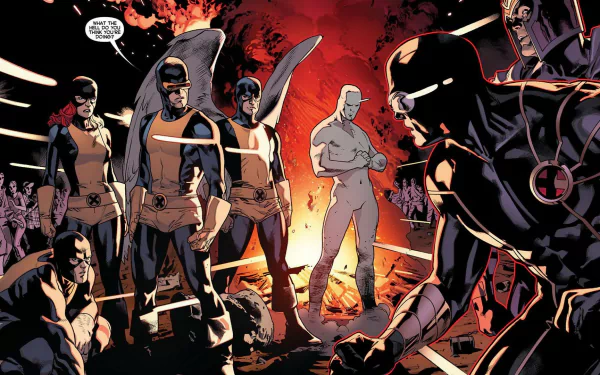 X-Men Marvel Girl Beast (Marvel Comics) Angel (Marvel Comics) Iceman (Marvel Comics) Jean Grey Magneto (Marvel Comics) Warren Worthington III Cyclops (Marvel Comics) Comic All New X-Men HD Desktop Wallpaper | Background Image
