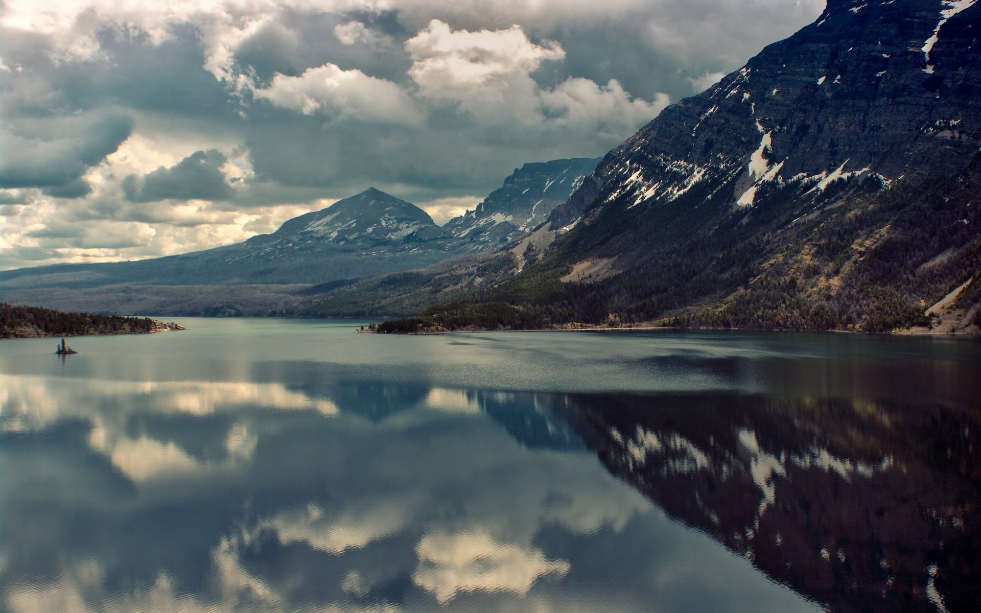 Download Nature Saint Mary Lake HD Wallpaper