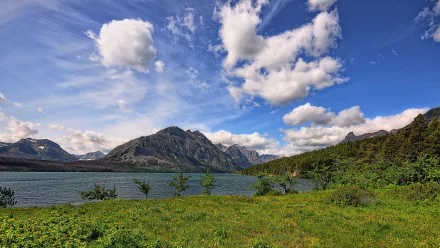 nature Saint Mary Lake HD Desktop Wallpaper | Background Image
