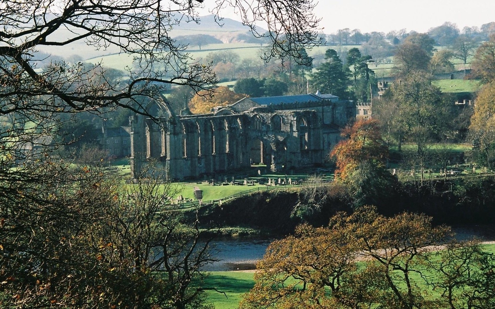 Download Man Made Bolton Priory Wallpaper