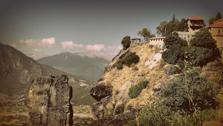 religious Meteora HD Desktop Wallpaper | Background Image