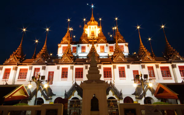 Thailand religious wat ratchanaddaram HD Desktop Wallpaper | Background Image