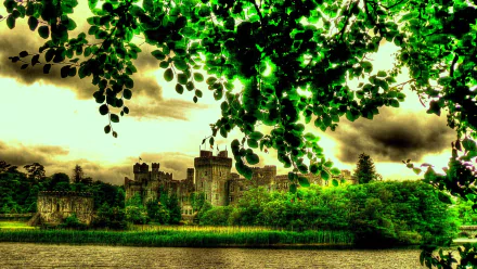 HDR man made Ashford Castle HD Desktop Wallpaper | Background Image