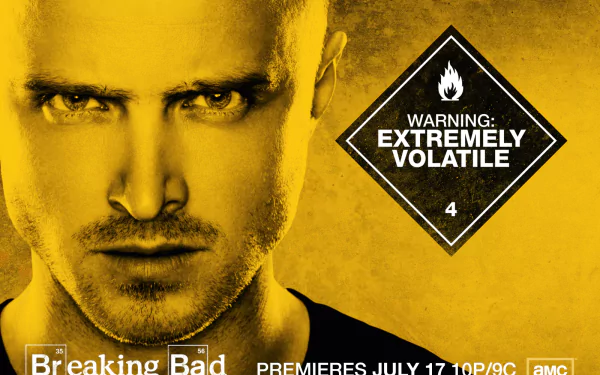 Aaron Paul Jesse Pinkman yellow warning TV Show Breaking Bad HD Desktop Wallpaper | Background Image