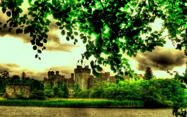 HDR man made Ashford Castle HD Desktop Wallpaper | Background Image