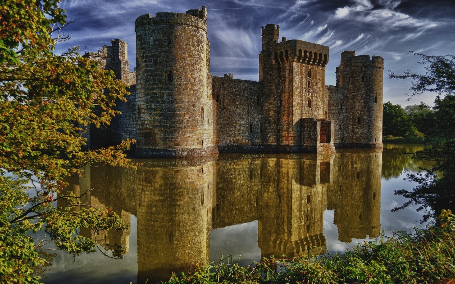 Download Man Made Bodiam Castle HD Wallpaper