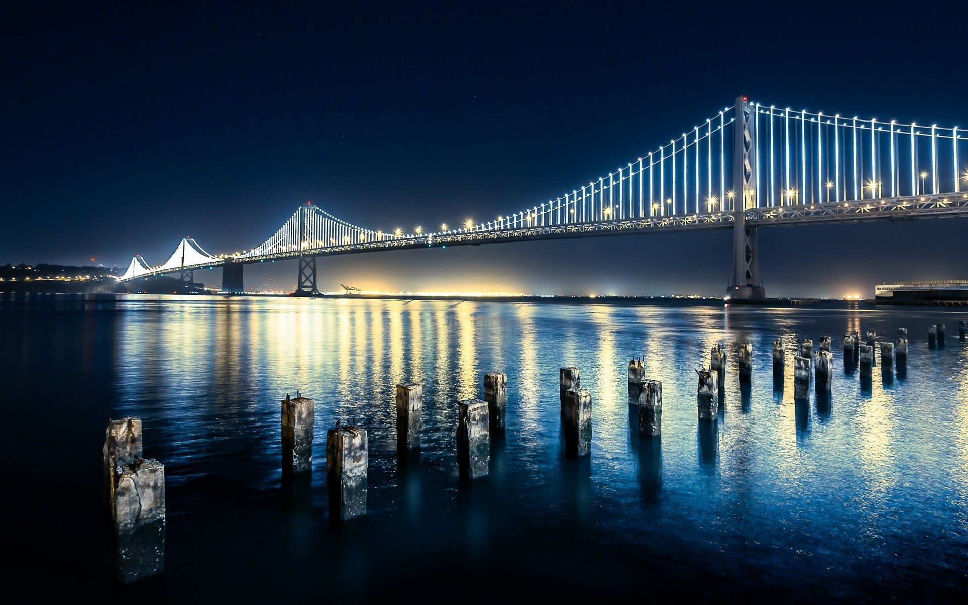 Man Made Bay Bridge Hd Wallpaper