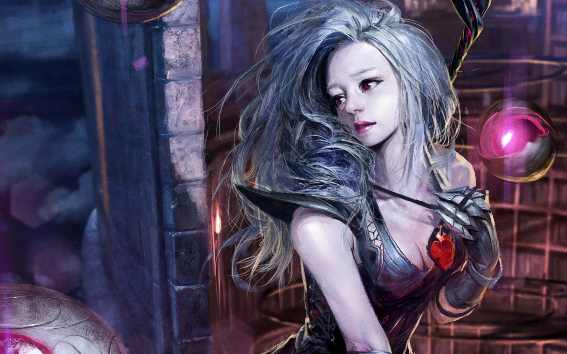 HD PC desktop wallpaper featuring a character from the video game Legend Of The Cryptids, with fantasy elements and dark, mystical tones.