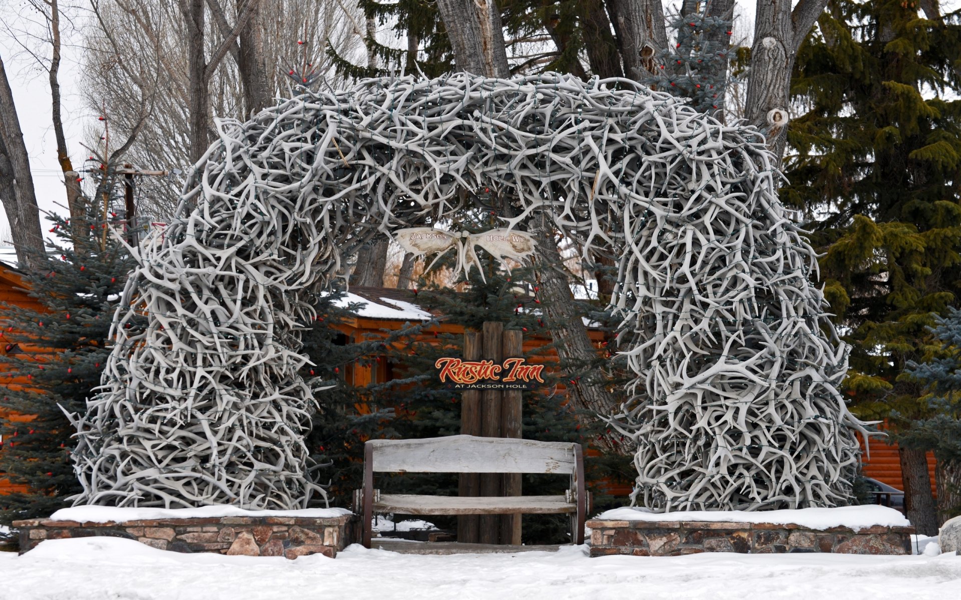 Download Man Made Antler Arch HD Wallpaper