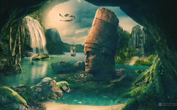 fantasy lagoon HD Desktop Wallpaper | Background Image