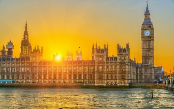Man Made Palace Of Westminster Palaces United Kingdom London England Sunset HD Wallpaper | Background Image