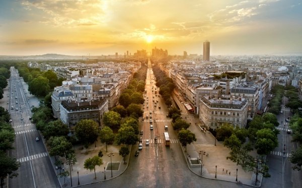 Man Made Paris Cities France La Défense Sunset HD Wallpaper | Background Image