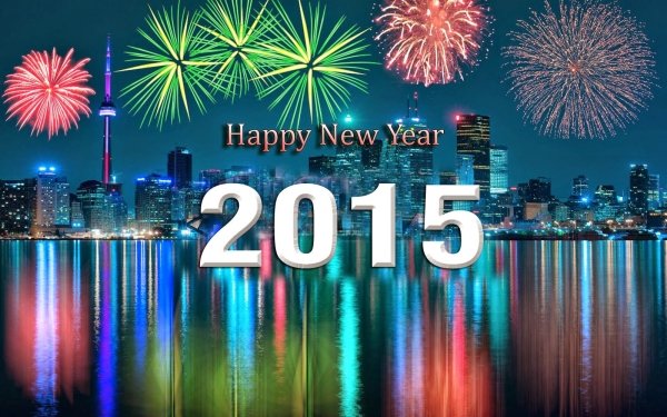 Holiday New Year 2015 New Year Fireworks Celebration Party HD Wallpaper | Background Image