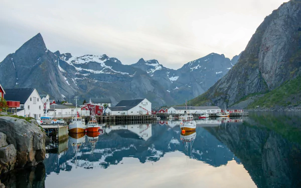 mountain boat wharf man made moorage HD Desktop Wallpaper | Background Image
