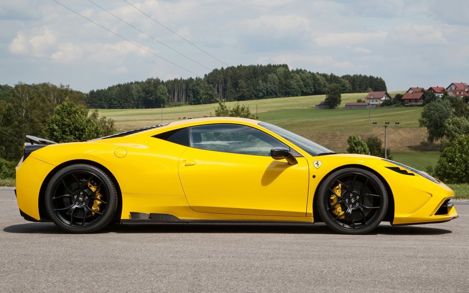 Download Ferrari 458 Speciale Novitec Rosso Yellow Car Ferrari Vehicle Ferrari 458 Speciale HD Wallpaper