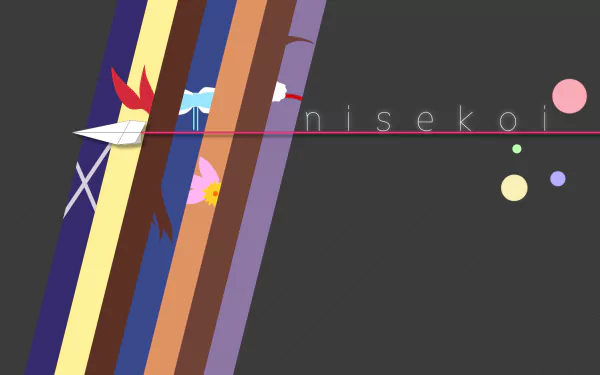 A vibrant HD wallpaper featuring colors and elements inspired by the anime Nisekoi, with stylized graphics and the title prominently displayed.