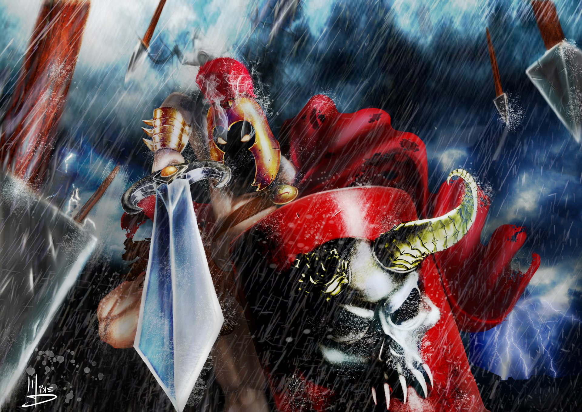 Download Dark Warrior 4k Ultra HD Wallpaper by Mike-Tortuga