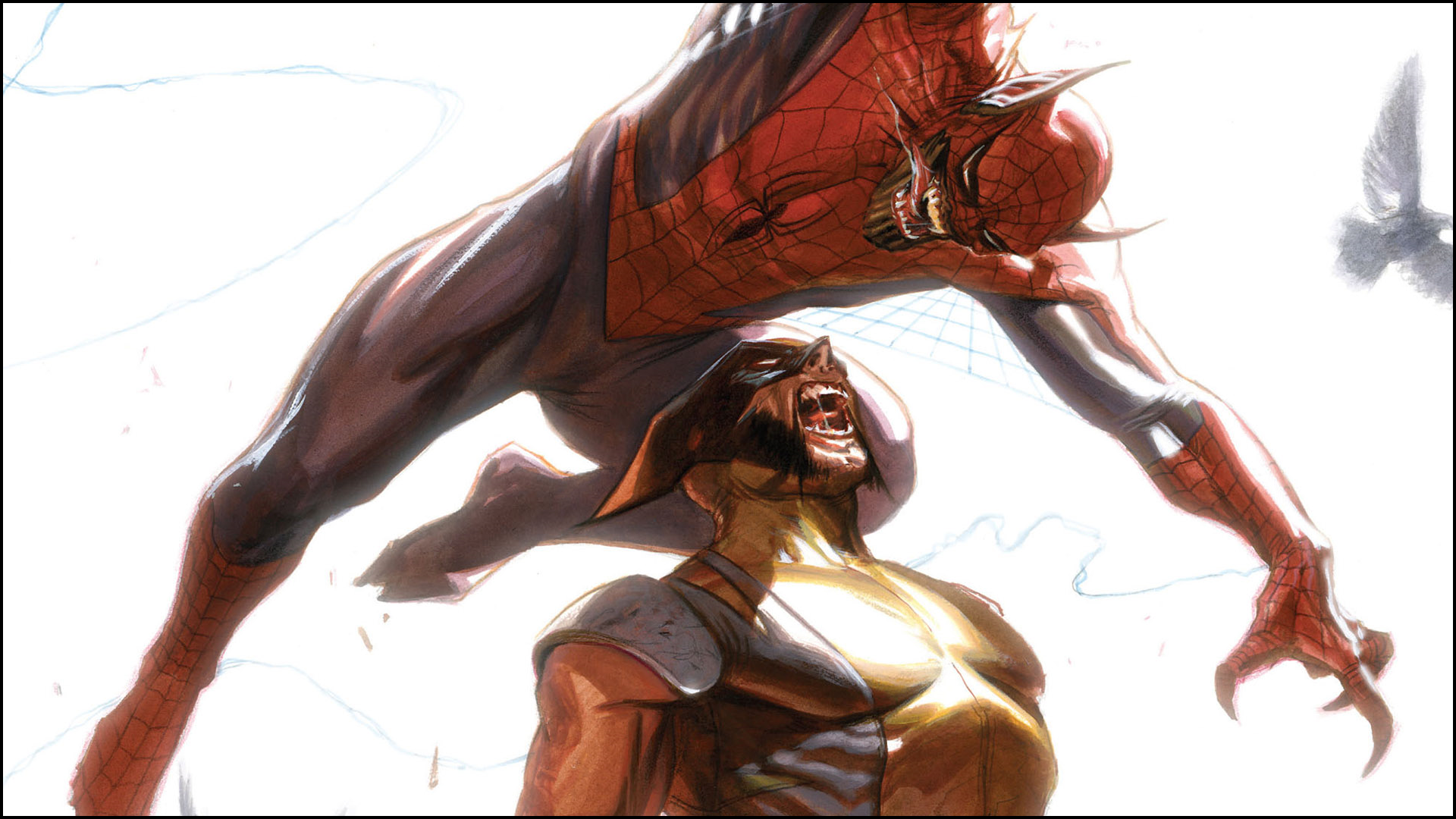 Spiderman vs Wolverine by Gabriele Dell'Otto