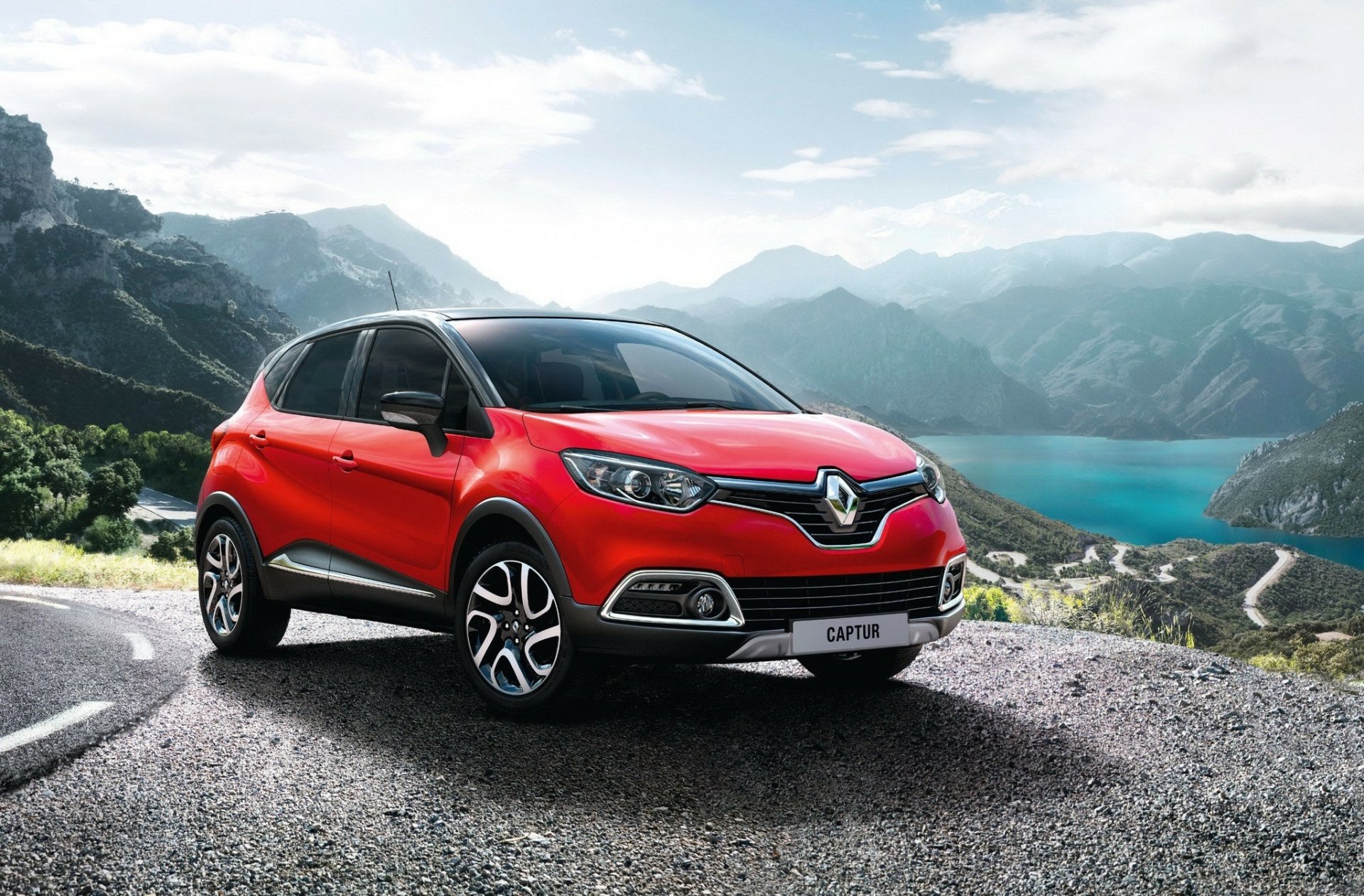 Download Mountain Red Renault Vehicle Renault Captur HD Wallpaper