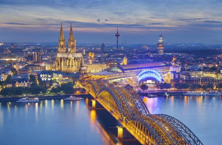 Hohenzollern Bridge bridge cathedral Germany man made Cologne HD Desktop Wallpaper | Background Image