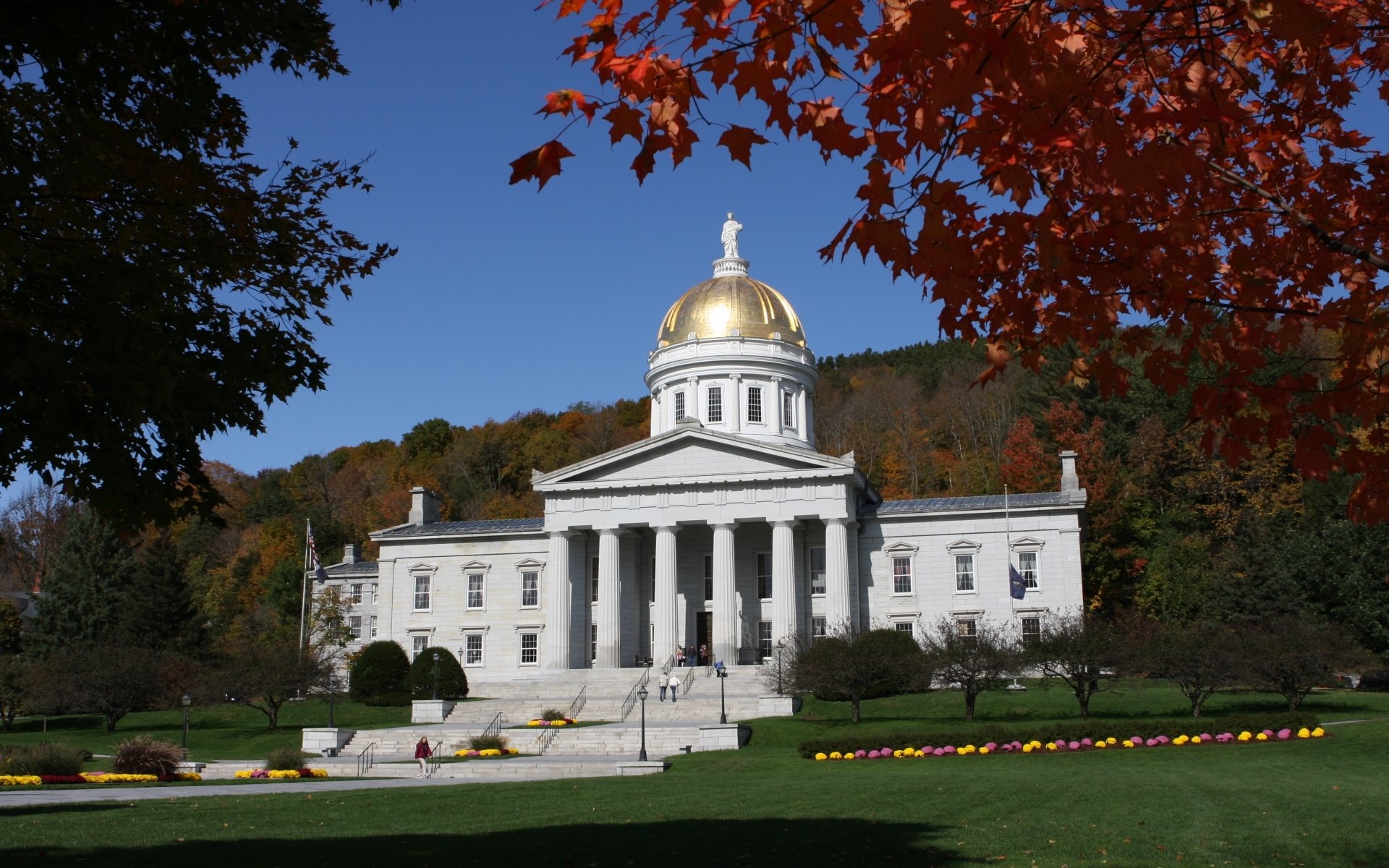 Download Man Made Vermont State House HD Wallpaper