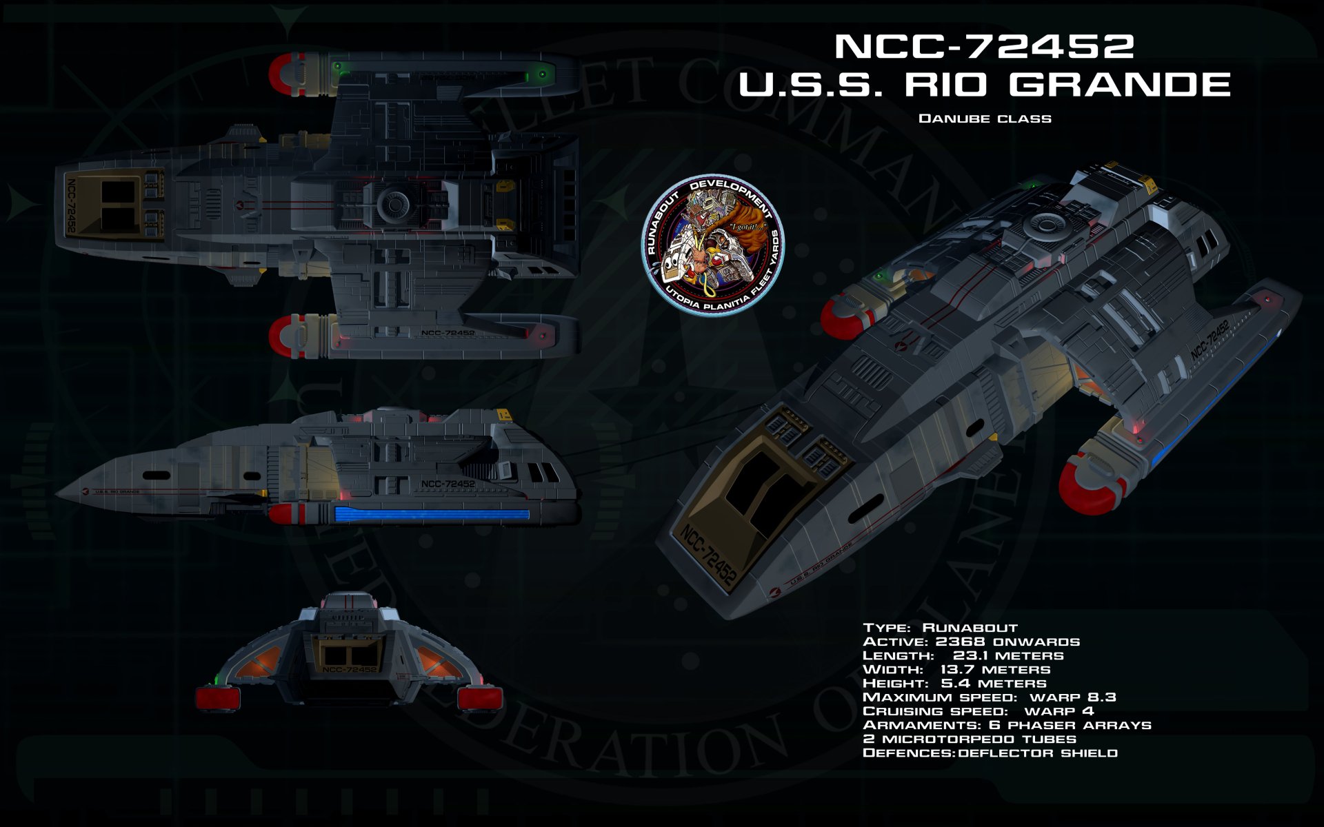 U.S.S. Rio Grande NCC-72452 – Stunning 4K Star Trek Sci-Fi Wallpaper ...