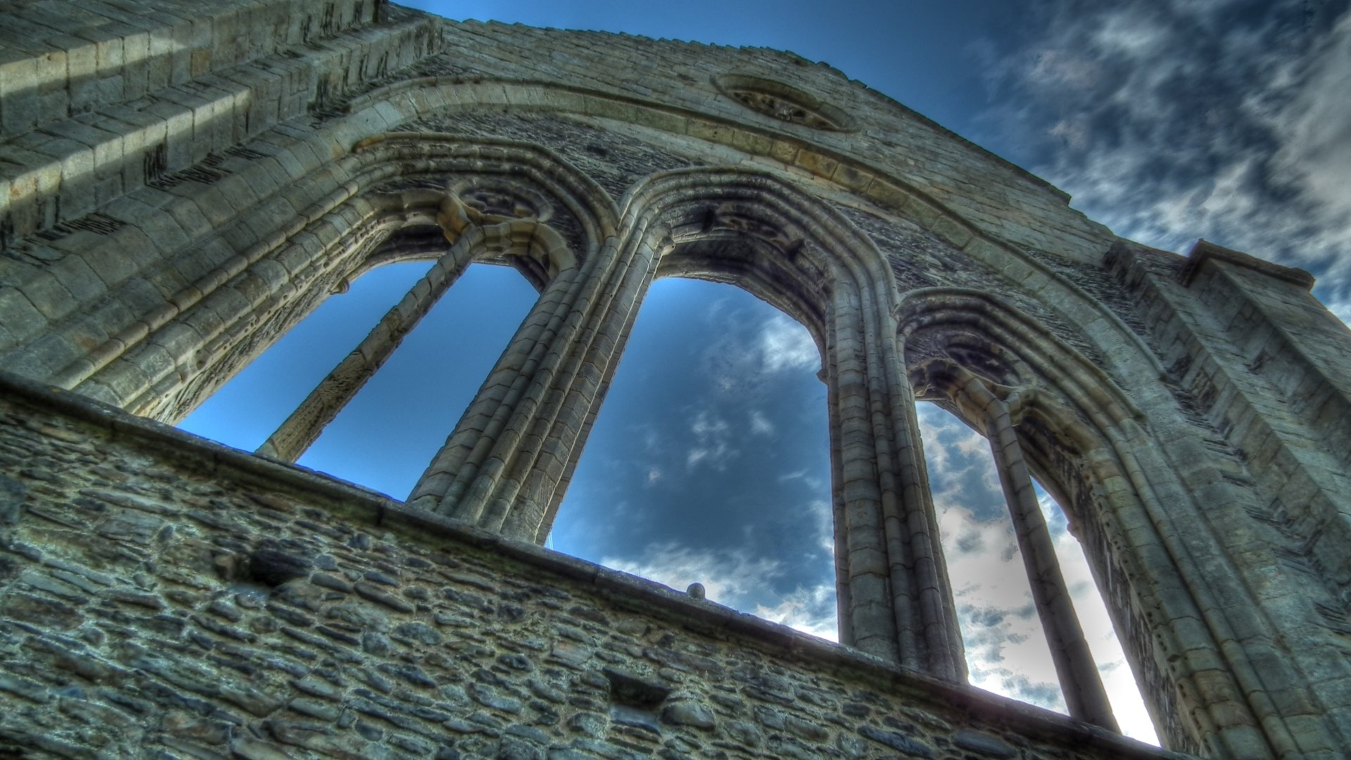 Download Religious Valle Crucis Abbey HD Wallpaper
