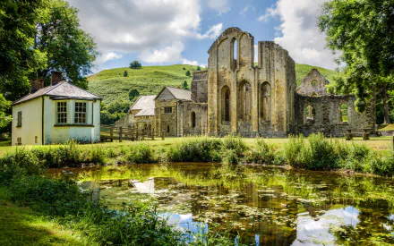 religious Valle Crucis Abbey HD Desktop Wallpaper | Background Image