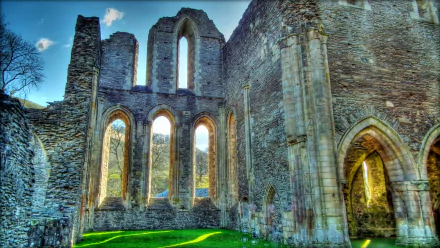 religious Valle Crucis Abbey HD Desktop Wallpaper | Background Image