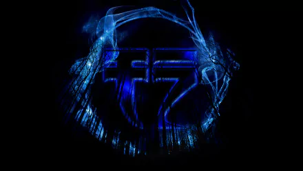 HD PC desktop wallpaper featuring abstract blue and black artistic design with Monstercat, drumstep, dubstep, and digital art influences created using Photoshop CS6.